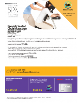 PROVIDE SEATED CHAIR MASSAGE